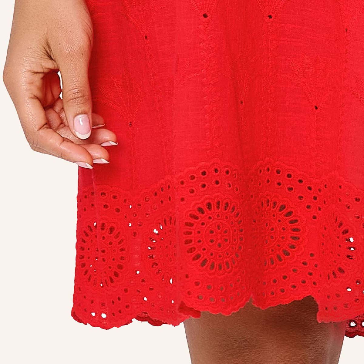 LingaDore Cotton Comfy strandkjole, rød - 8226 - 341 - Venere Red