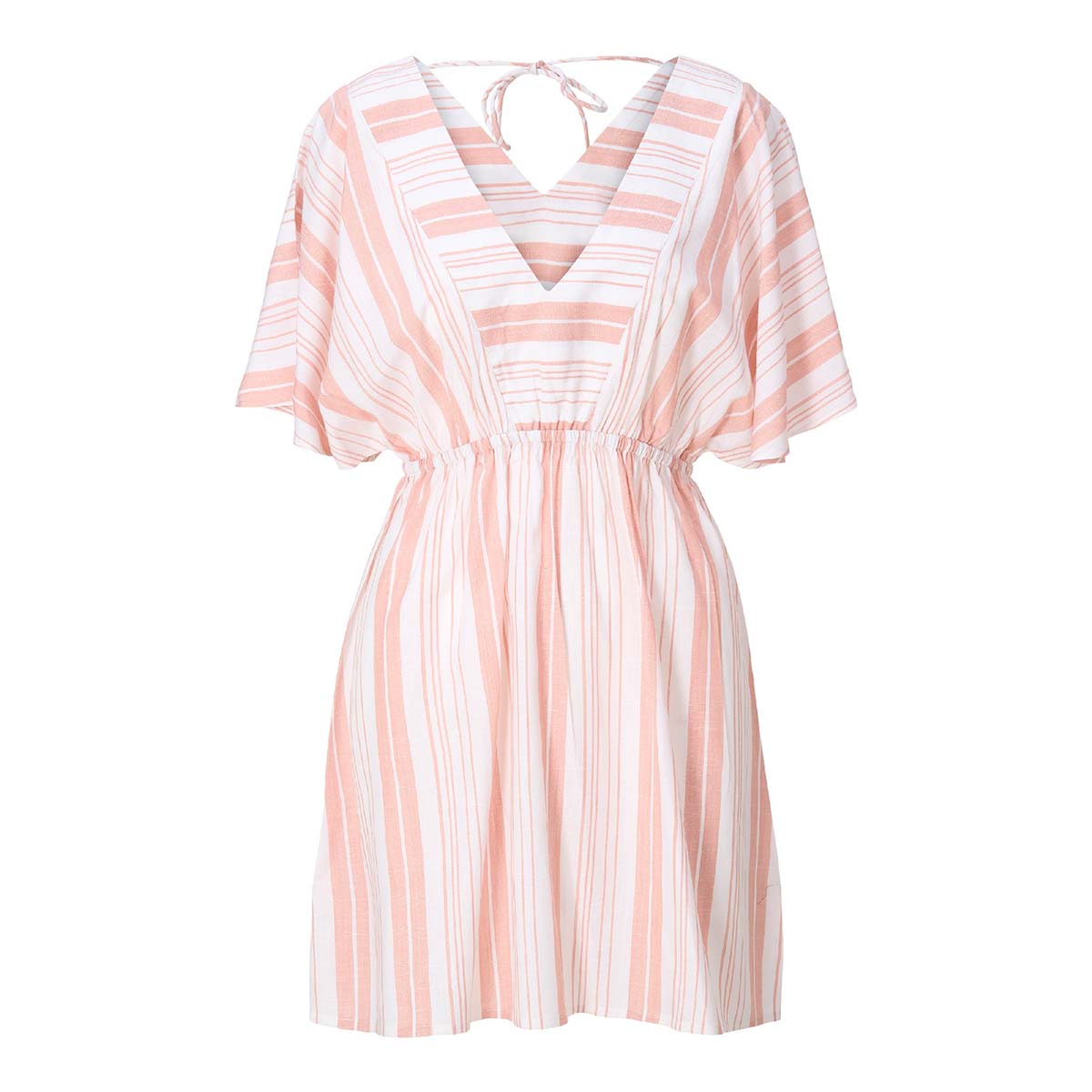 LingaDore Summer Stripes strandkjole, hvid - 8229 - 139 - Beige Stripes