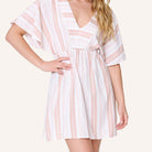 LingaDore Summer Stripes strandkjole, hvid - 8229 - 139 - Beige Stripes
