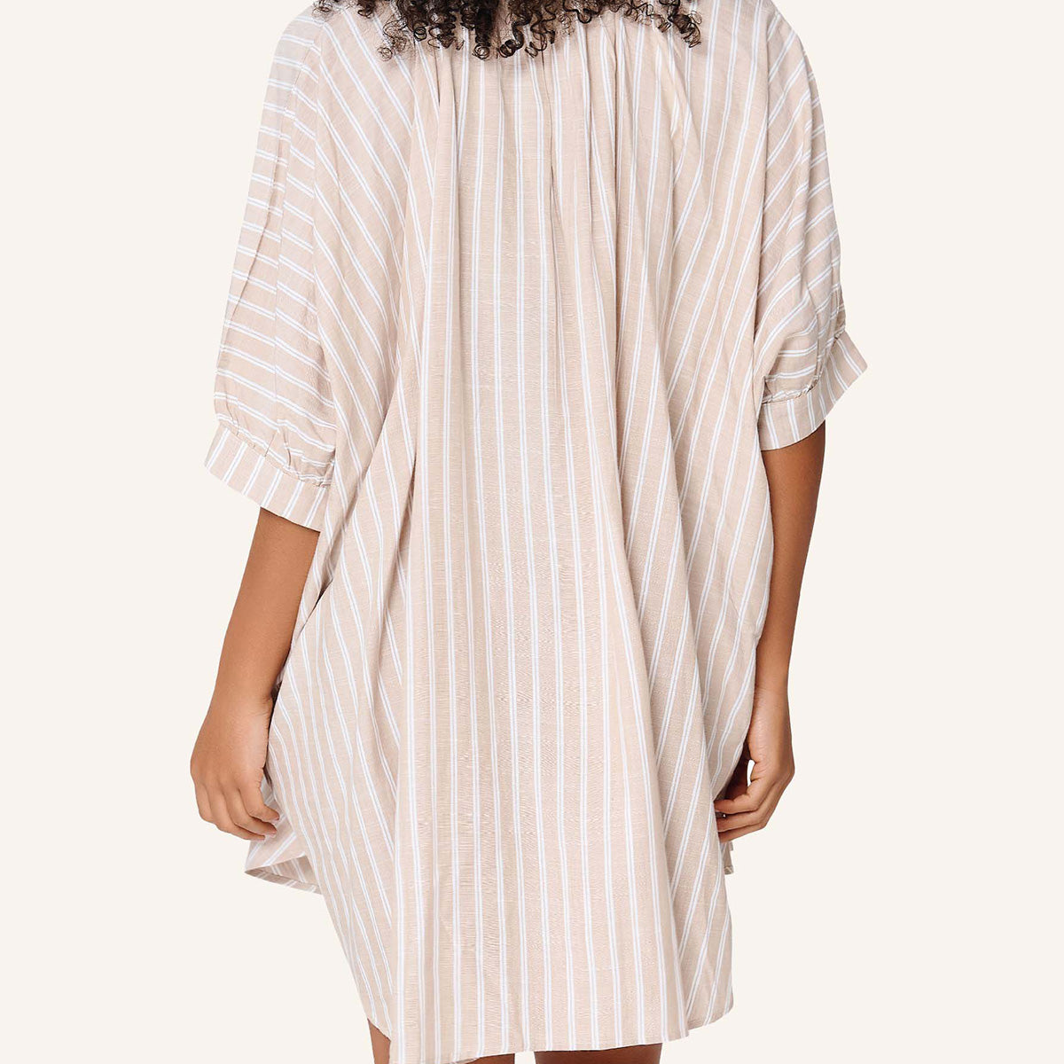 LingaDore strandkjole, brun - 8230 - 367 - Dark Beige Stripe