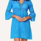 LingaDore Cool & Breezy strandkjole, blå - 8236 - 368 - Ortensia Blue
