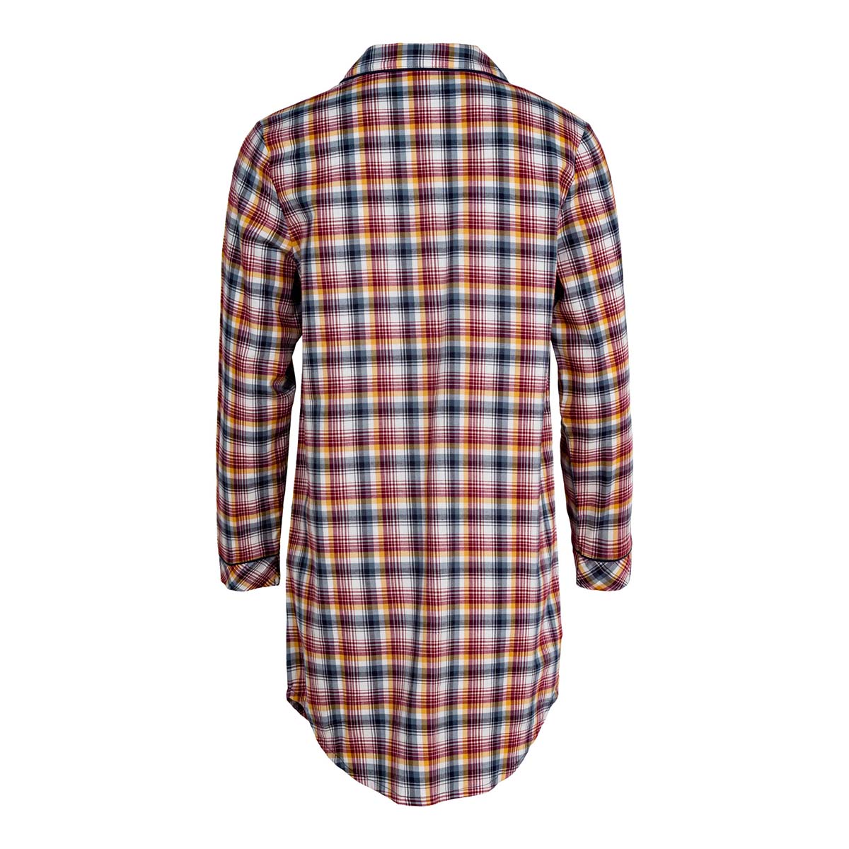 Lady Avenue Cotton Flannel natskjorte, multi - 83-1060 - 318 - Indigo/Amber