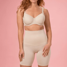 Trofé Highwaist Shaping shorts, beige - 90702 - 1100 - Skin