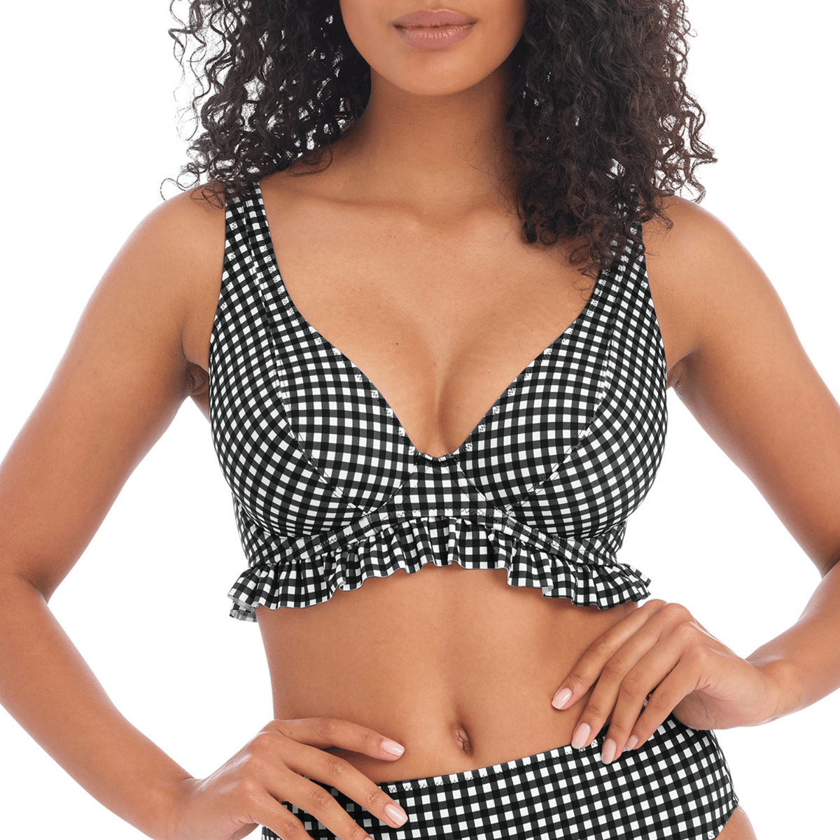 Freya Check In bikini top med bøjle, multi - AS201913 - MOM - Monochrome