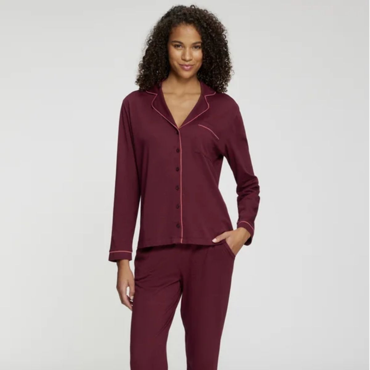 Lascana Sleep Selection nattrøje, bordeaux - BA-300-53 - bordeaux - Bordeaux