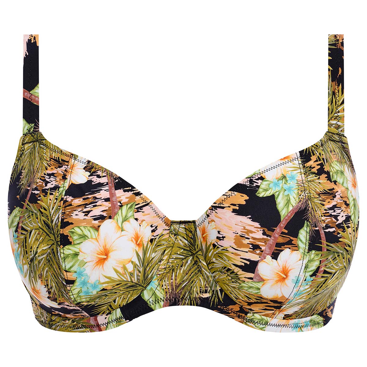 Freya Bahama Shores bikini top med bøjle, multi - AS205802 - BLK - Black