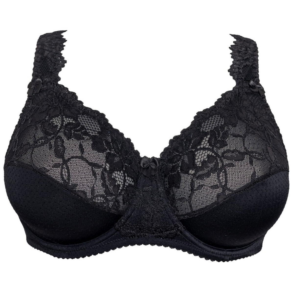 Plaisir Beate Plain BH med bøjle, sort - 619431 - 1 - Black