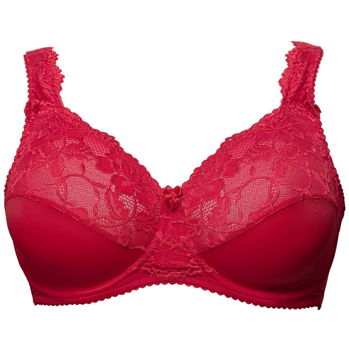 Plaisir Beate Plain BH med bøjle, rød - 619431 - 4 - Red