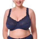 Plaisir Beate Plain Elegance BH med bøjle, blå - 619432 - 17 - Dark Blue