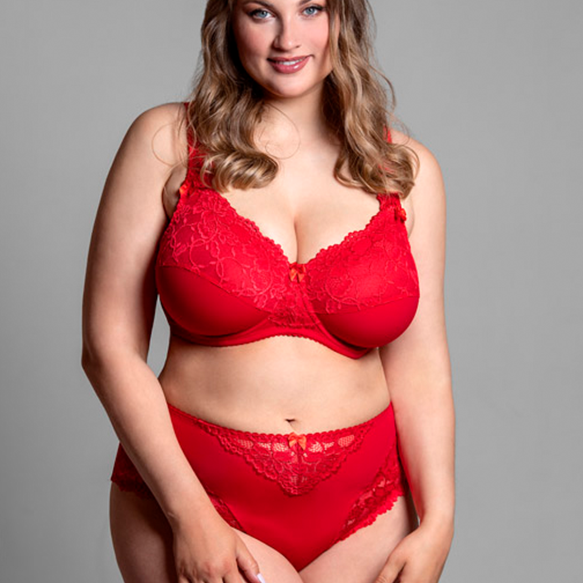Plaisir Beate Plain BH med bøjle, rød - 619431 - 4 - Red