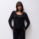Chantelle Romance nattrøje, sort - C10YJ0 - 011 - Black