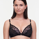 Chantelle Fleurs BH uden bøjle, sort - C12M80 - 011 - Black