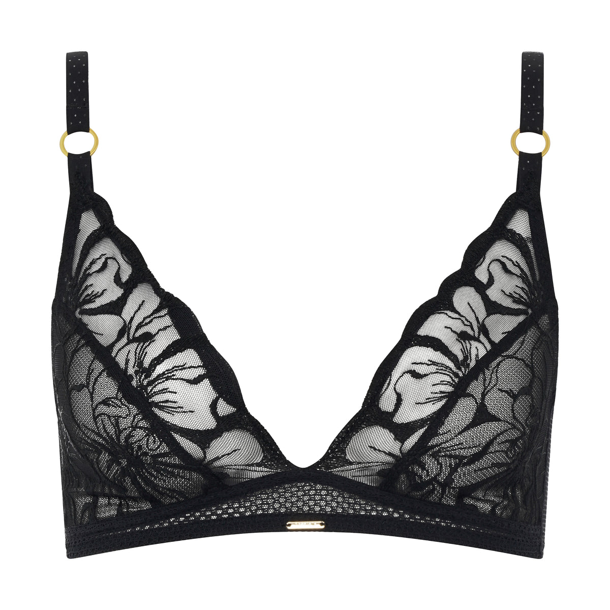 Chantelle Fleurs BH uden bøjle, sort - C12M80 - 011 - Black