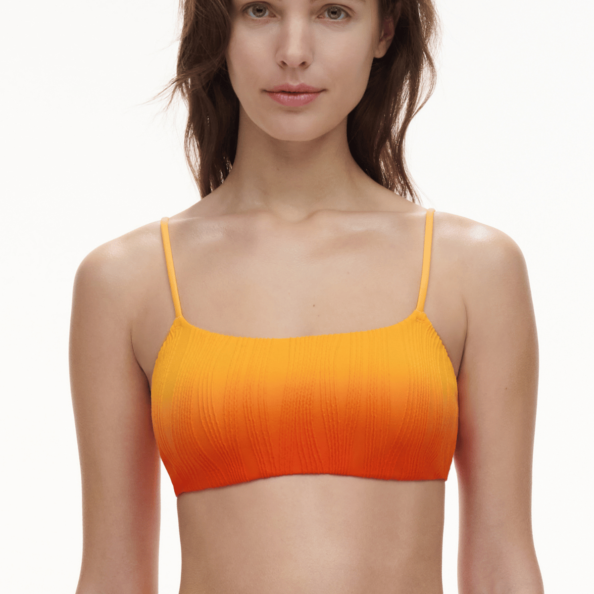 Chantelle Pulp bikini top uden bøjle, orange - C12VQ9 - A40 - Sunrise Tie & Dye