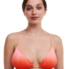 Chantelle Pulp triangle bikini top, orange - C12VQF - 0XS - Orange Tie & Dye