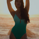 Chantelle Pulp Swim badedragt uden bøjle, grøn - C12VUA - C78 - Lagoon Tie And Dye