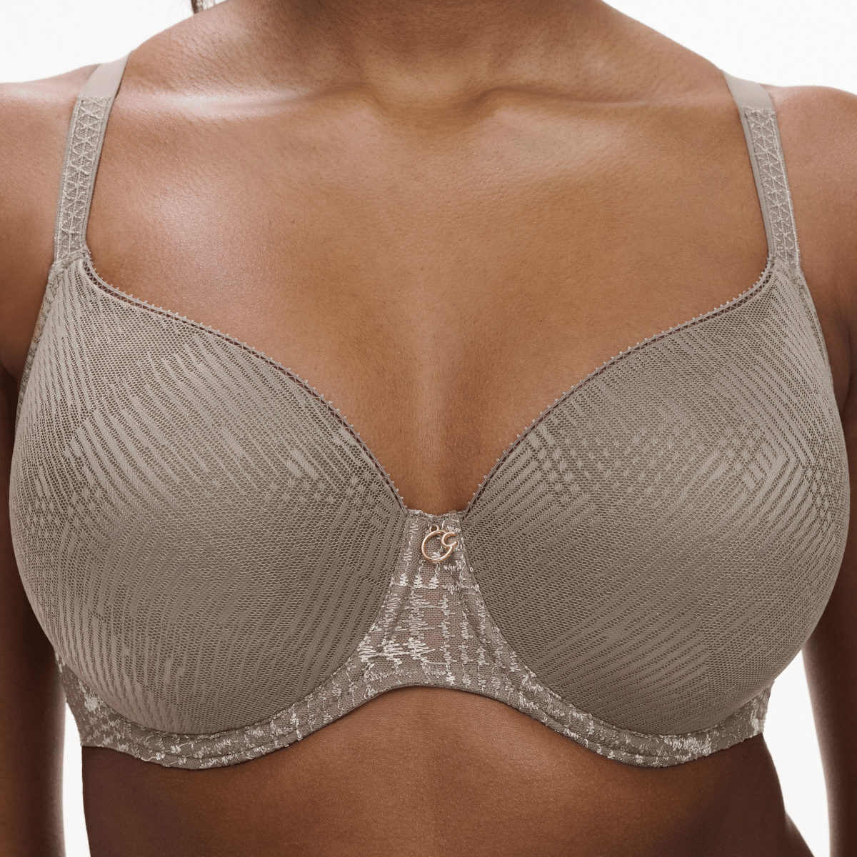 Chantelle Intrigue BH med bøjle, grå - C13WN1 - 05G - Safari Grey