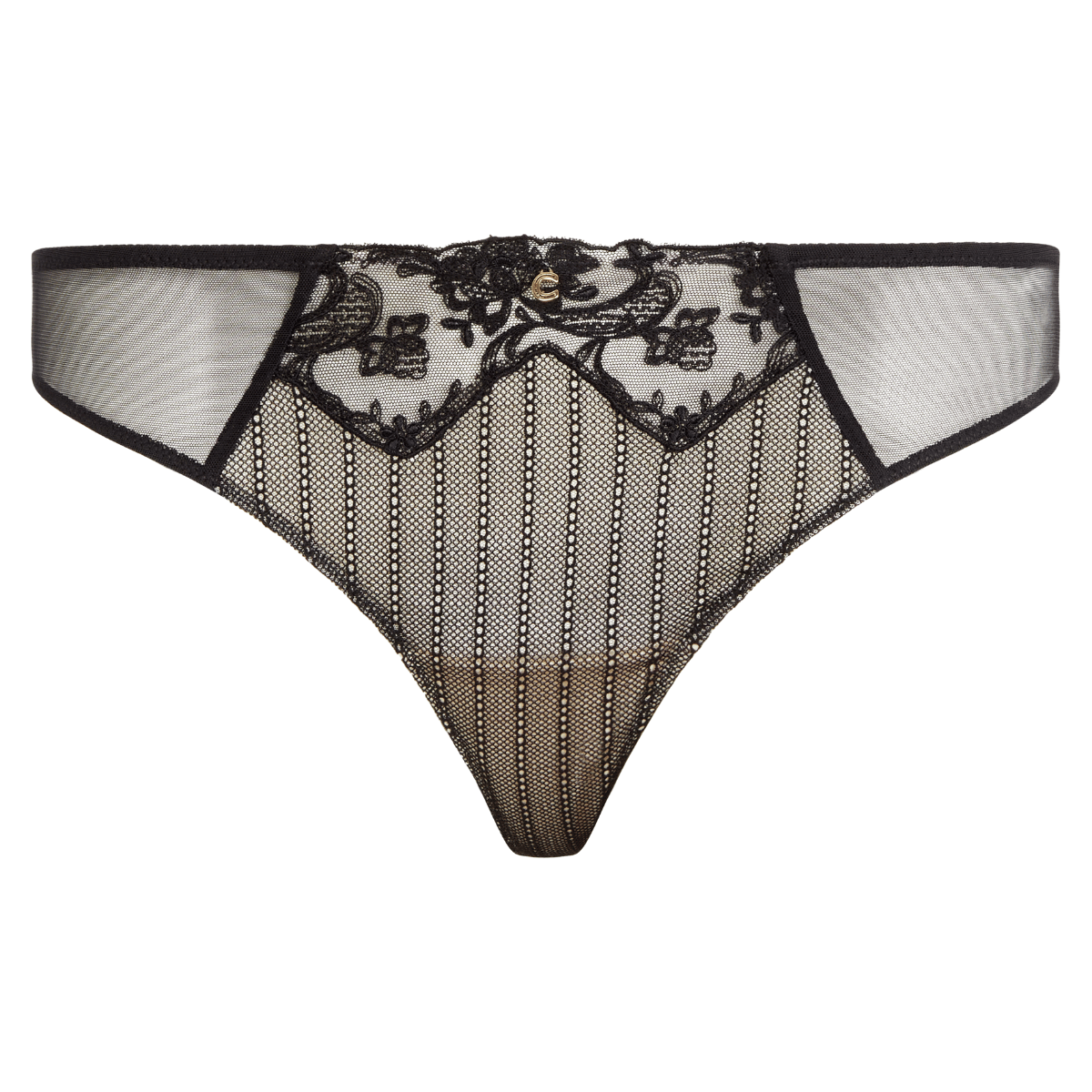 Chantelle Cabaret Sauvage tanga trusse, sort - C13YG0 - 011 - Black