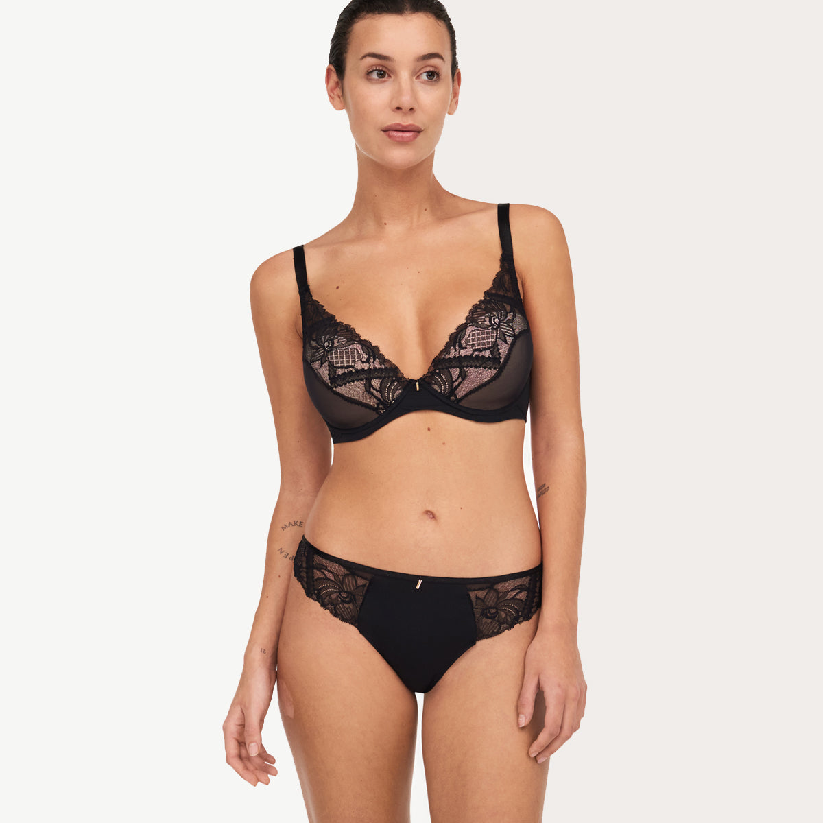 Chantelle Orangerie Dream T-shirt BH, sort - C17Q20 - 011 - Black