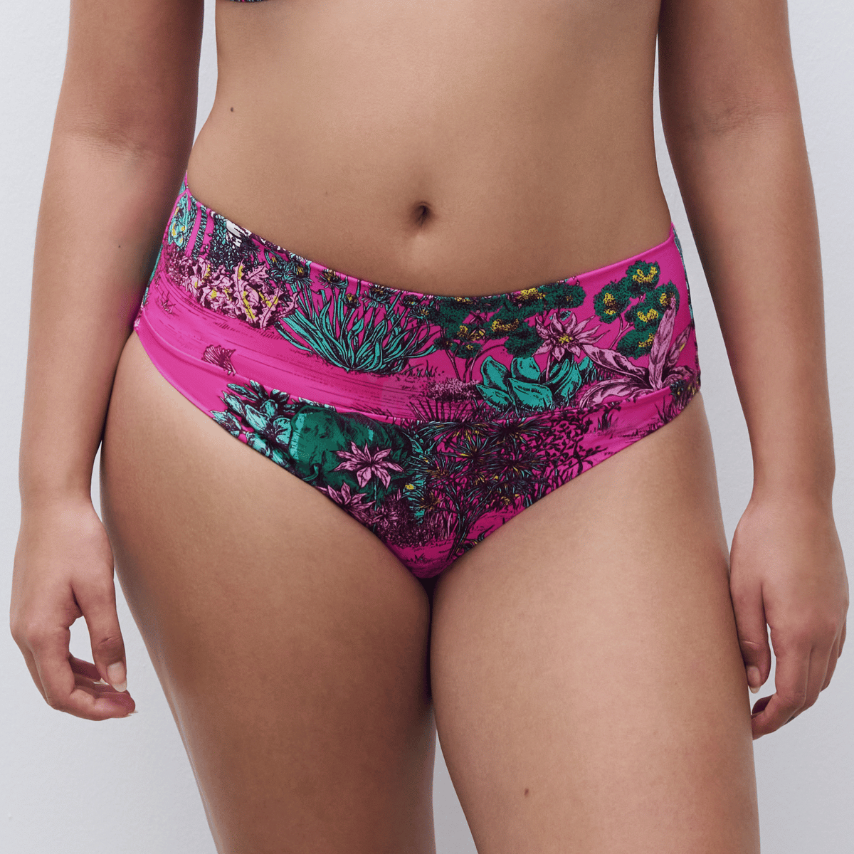 Chantelle Sauvage maxi bikinitrusse, pink - C17UC5 - A10 - Pink Jungle
