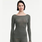 Chantelle Thermo Comfort bluse, grå - C18P70 - 047 - Slate Grey