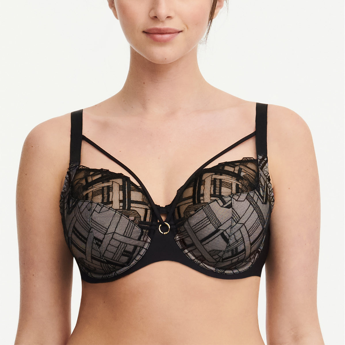 Chantelle Graphic BH med bøjle, sort - C21S10 - 011 - Black