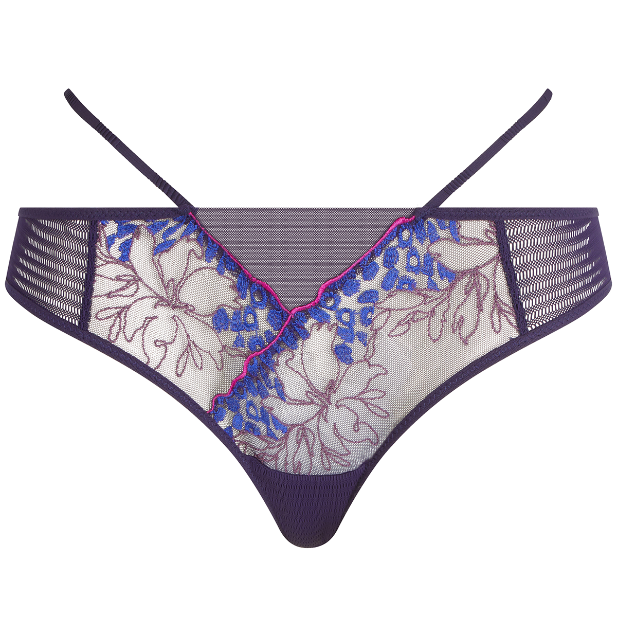 Chantelle Spice tanga trusse, blå - C22BG0 - 0JT - Midnight Blue Multico