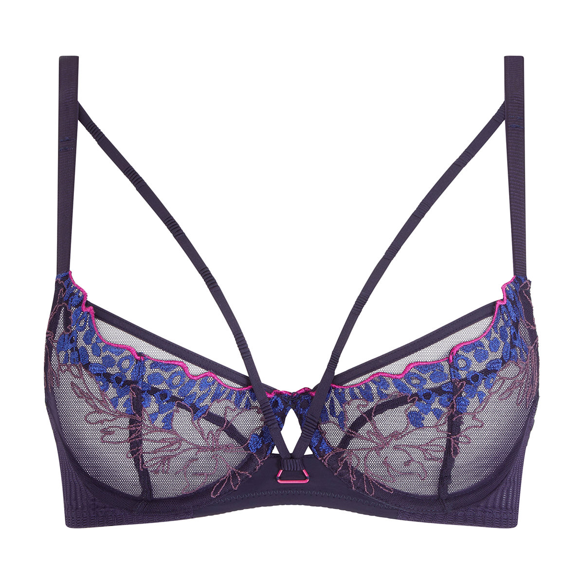 Chantelle Spice BH med bøjle, blå - C22BMU - 0JT - Midnight Blue Multico