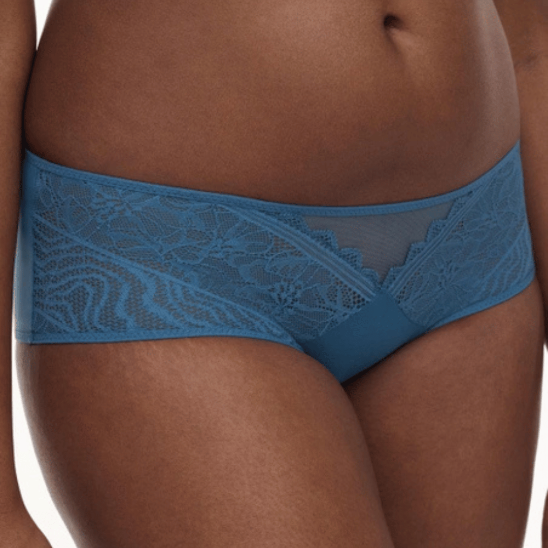 Chantelle Easyfeel Floral Touch hipster trusse, blå - C94240 - 00C - Jeans Blue