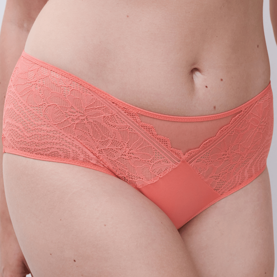 Chantelle EasyFeel Floral Touch hipster trusse, orange - C94240 - 0LU - Coral
