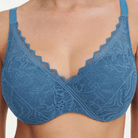 Chantelle Easyfeel Floral Touch BH med bøjle, blå - C94260 - 00C - Jeans Blue
