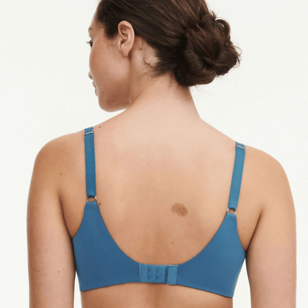 Chantelle Easyfeel Floral Touch BH med bøjle, blå - C94260 - 00C - Jeans Blue