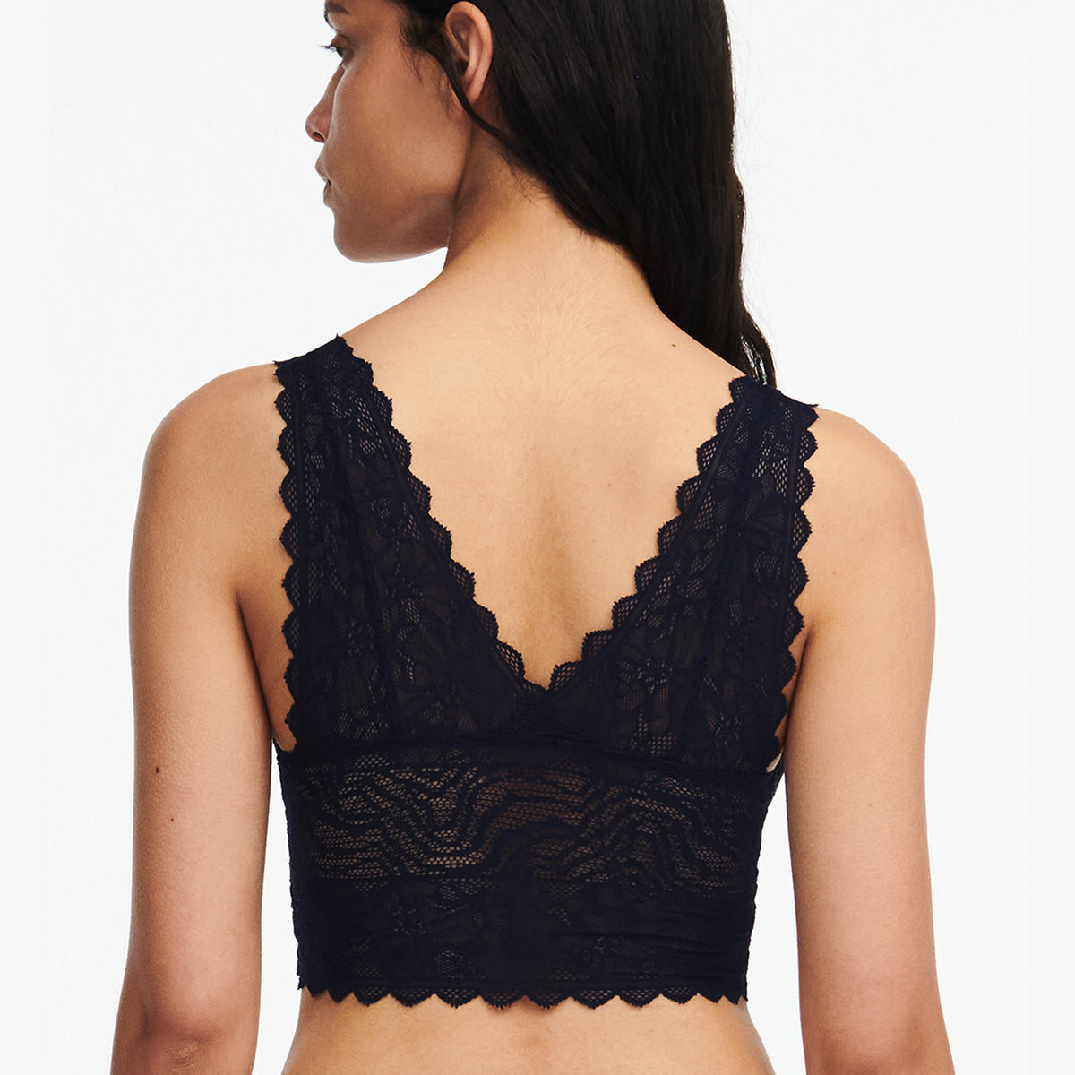 Chantelle EasyFeel Floral Touch BH uden bøjle, sort - C94270 - 011 - Black