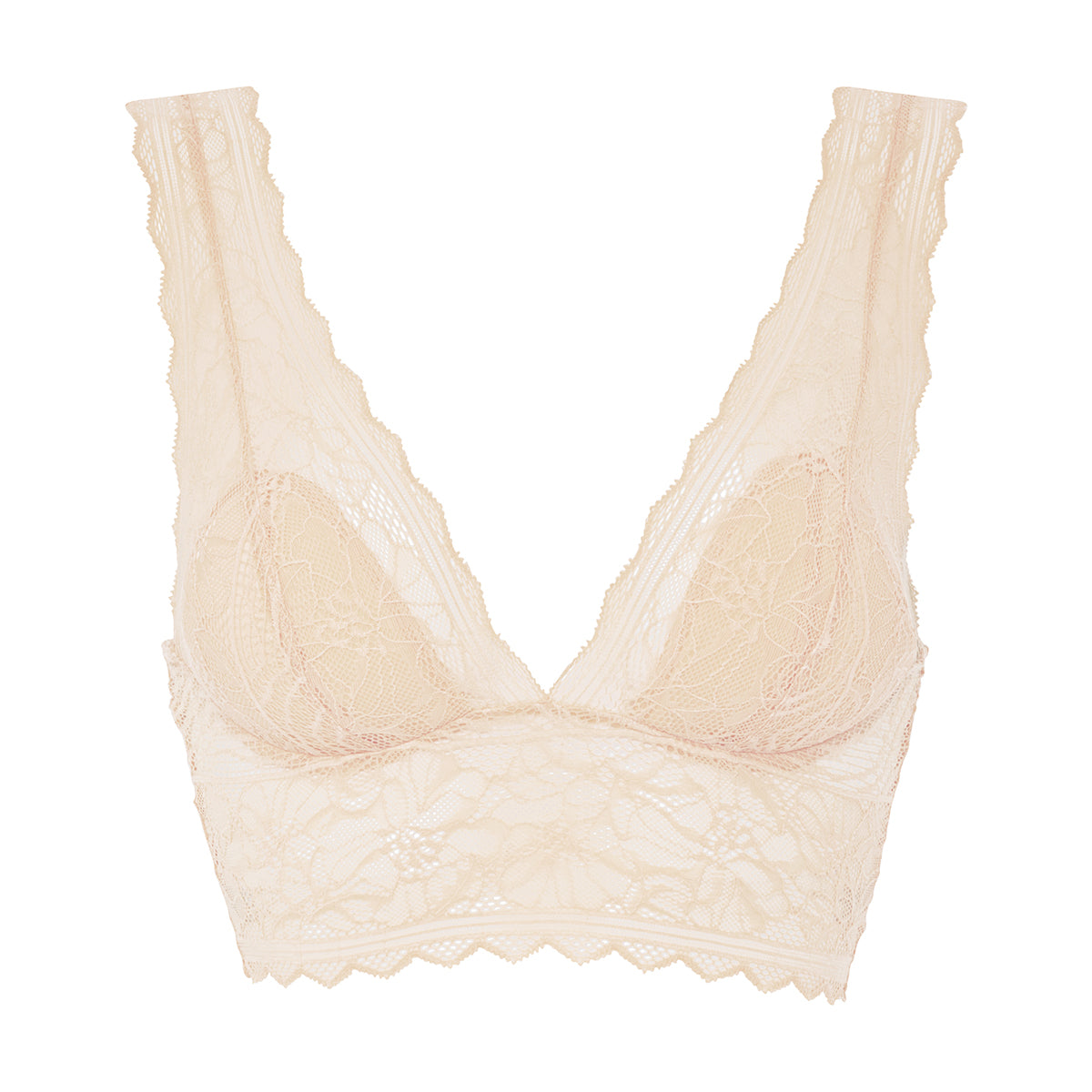 Chantelle EasyFeel Floral Touch BH uden bøjle, beige - C94270 - 01N - Golden Beige