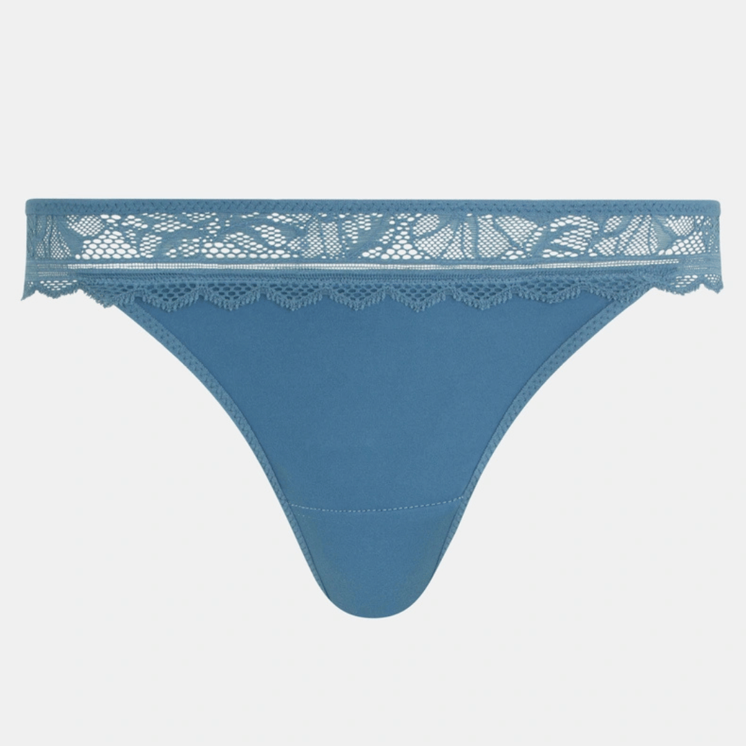 Chantelle Easyfeel Floral Touch g-streng, blå - C942G0 - 00C - Jeans Blue