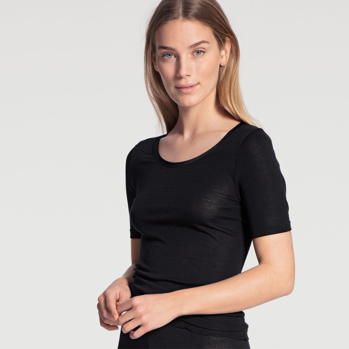 Calida True Confidence t-shirt, sort - 14535 - 996 - Black