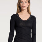 Calida Richesse Lace bluse, sort - 15990 - 996 - Black