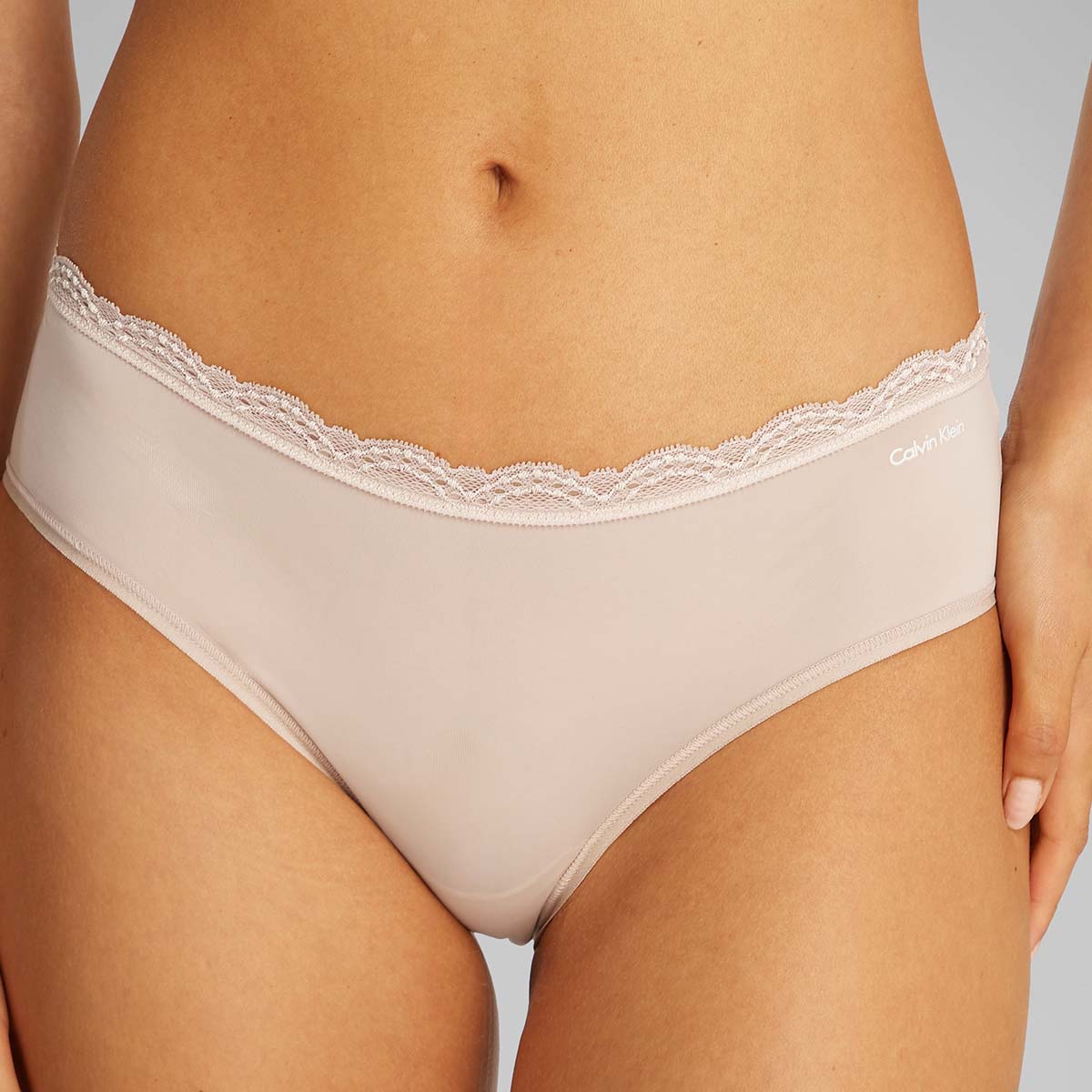 Calvin Klein Microfiber Stretch hipster trusse, beige - LV00QD5273 - 7NS - Cedar