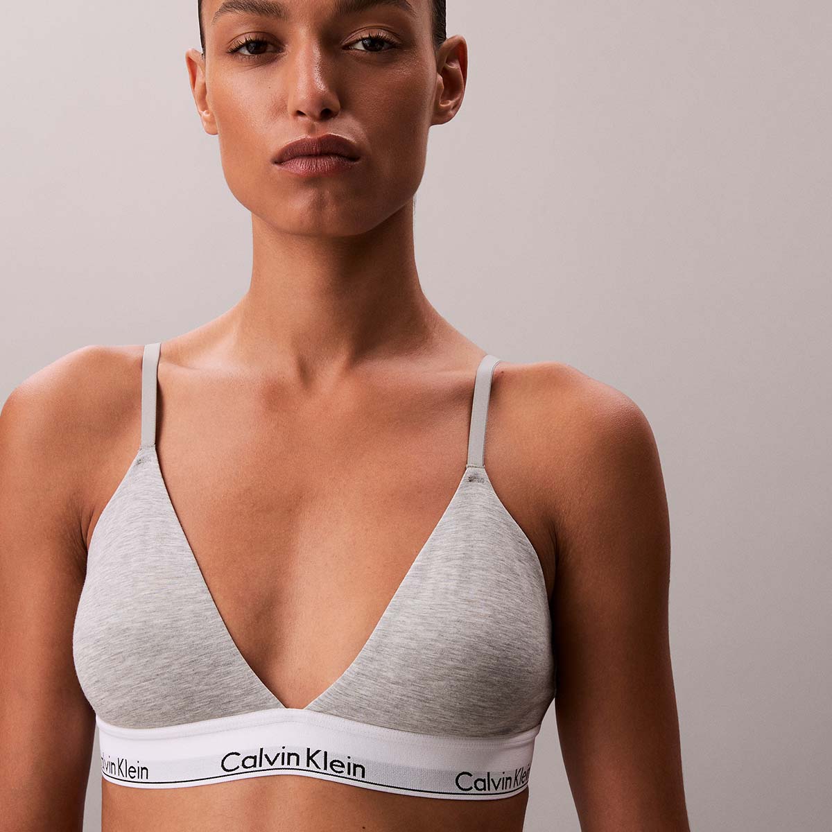 Calvin Klein Icon trekant BH, grå - LV00QF8498 - P7A - Grey Heather
