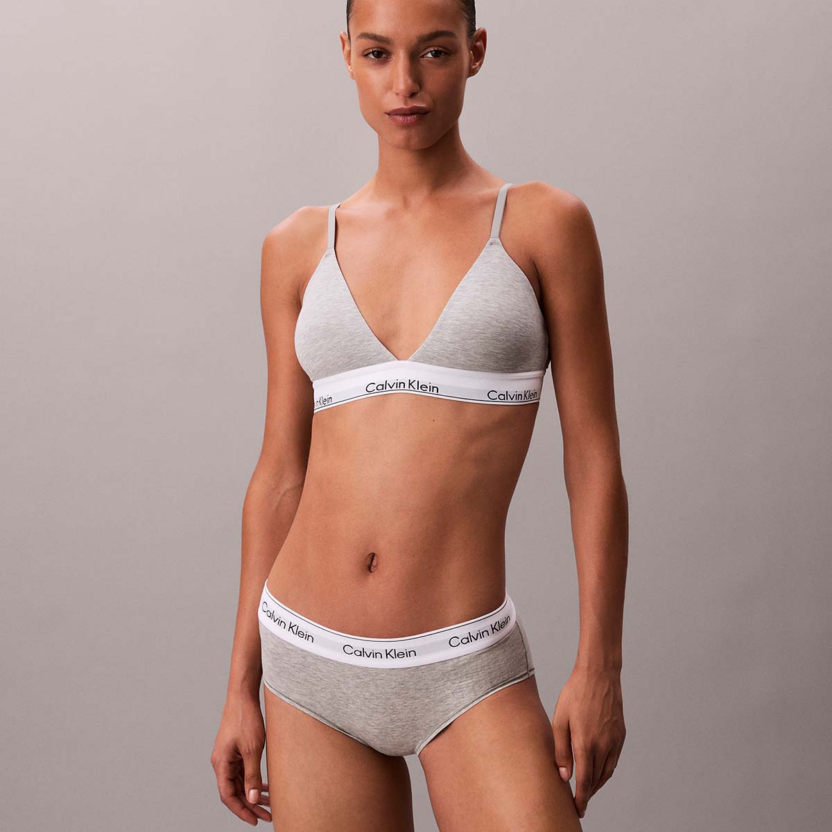 Calvin Klein Icon trekant BH, grå - LV00QF8498 - P7A - Grey Heather