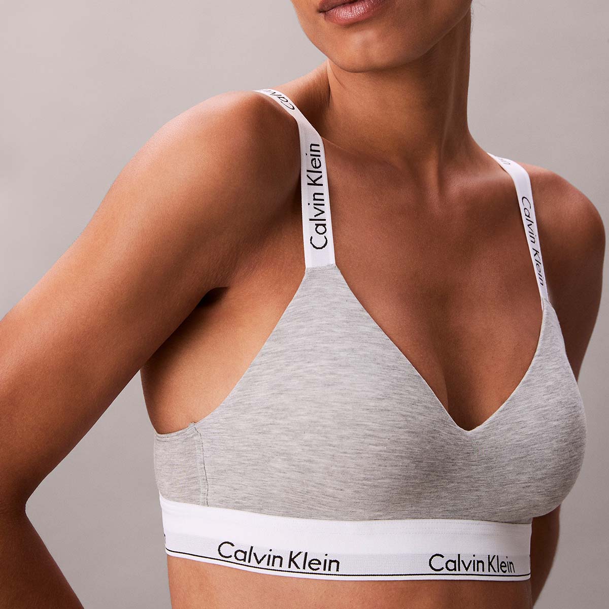 Calvin Klein Icon bralette BH, grå - LV00QF8504 - P7A - Grey Heather