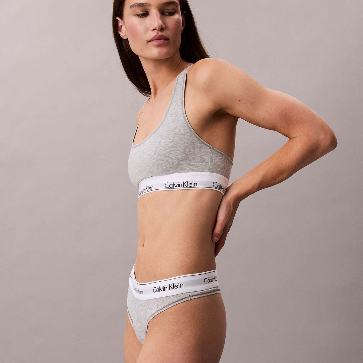 Calvin Klein Icon g-streng, grå - LV00QF8518 - P7A - Grey Heather