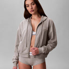 Calvin Klein Logo hættetrøje, grå - LV00QS7599 - P7A - Grey Heather