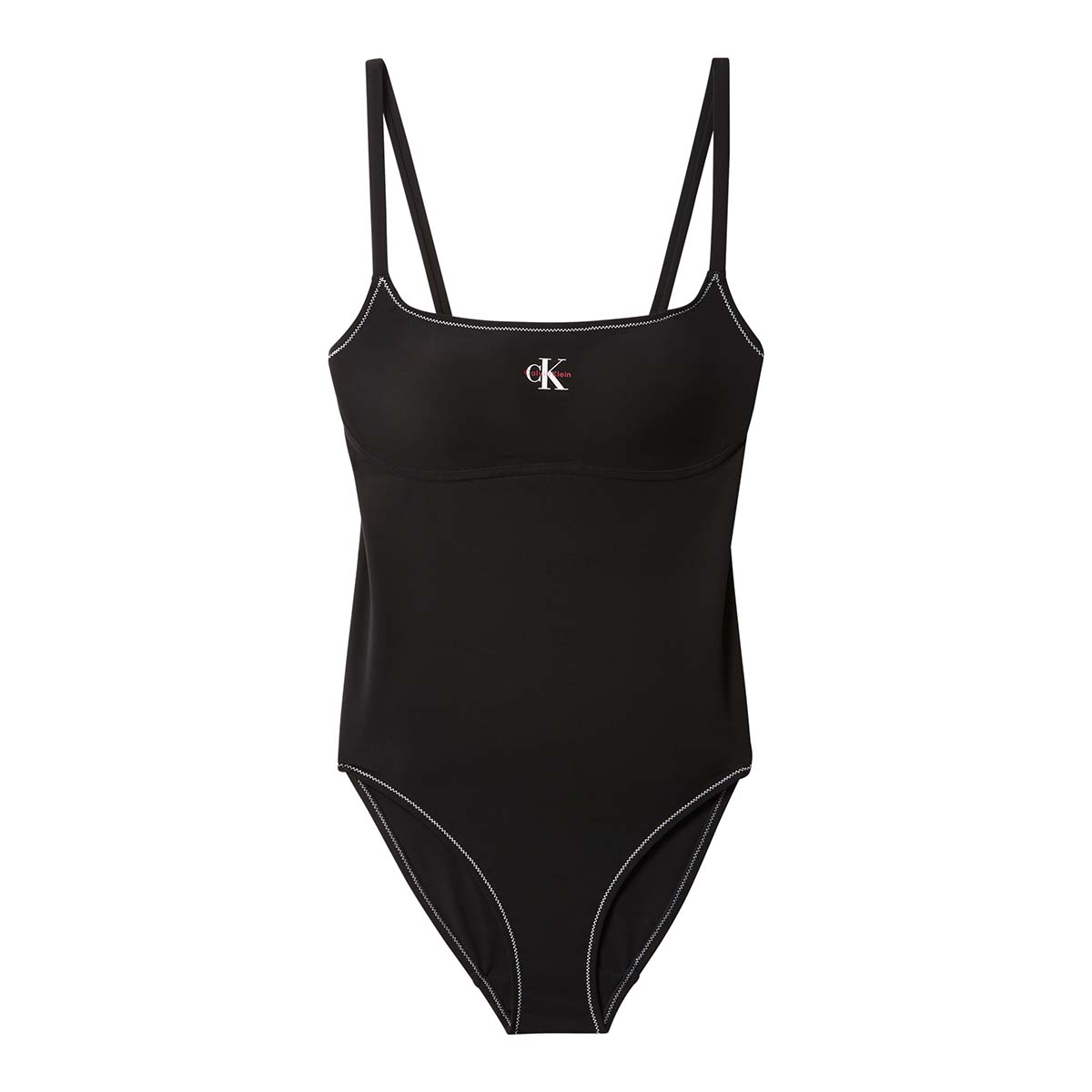 Calvin Klein Graphic Monogram badedragt uden bøjle, sort - LV00Q61217 - UB1 - Black