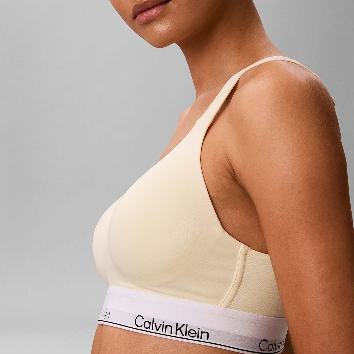 Calvin Klein Icon bralette BH, gul - LV00QF8500 - ZRK - Pear Sorbet