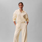 Calvin Klein Logo hættetrøje, gul - LV00QS7599 - ZRK - Pear Sorbet