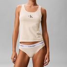 Calvin Klein top, hvid - LV00QS7603 - 100 - Classic White
