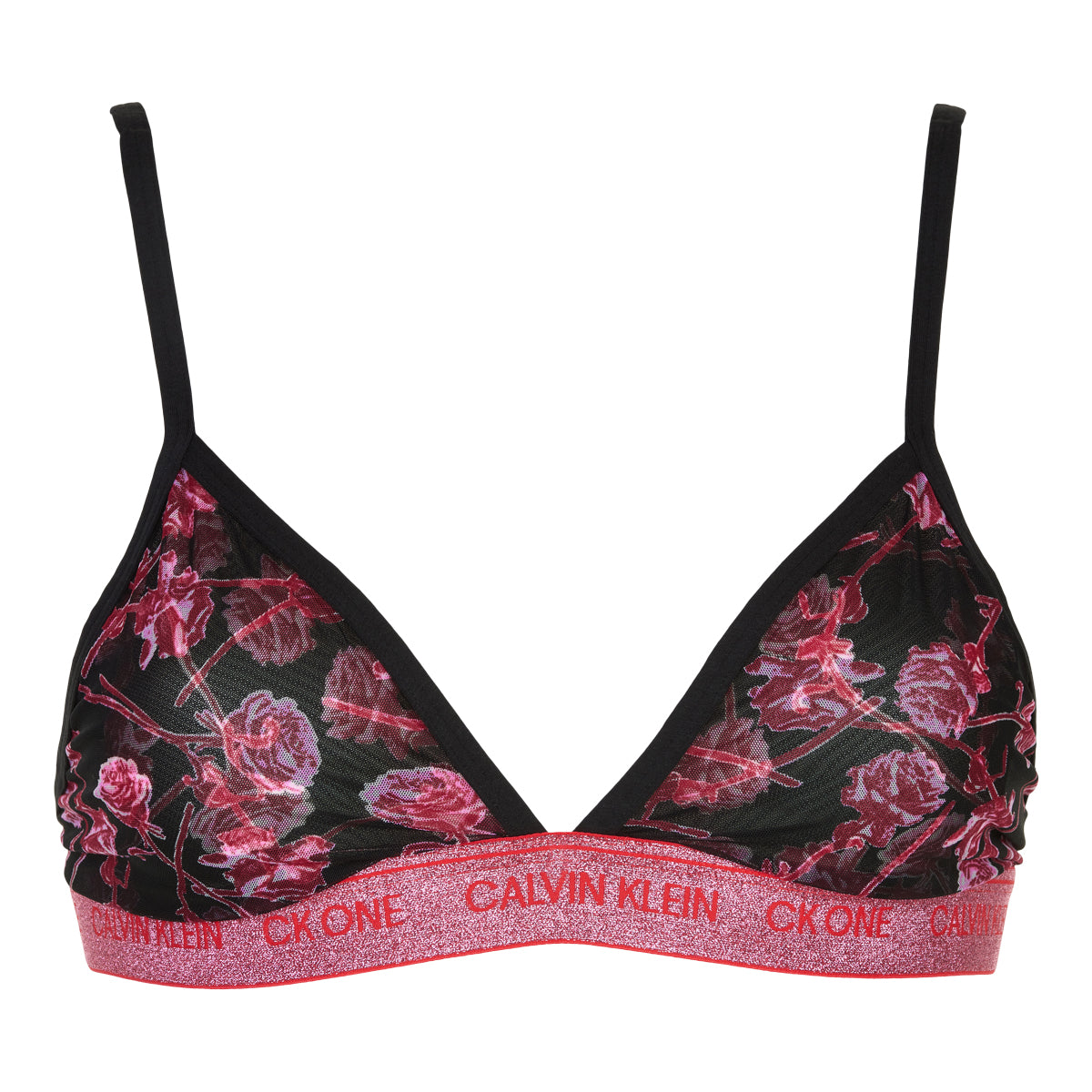Calvin Klein Lingeri Unlined Triangle bralette BH, sort - F6690E - V35 - Black V-Day
