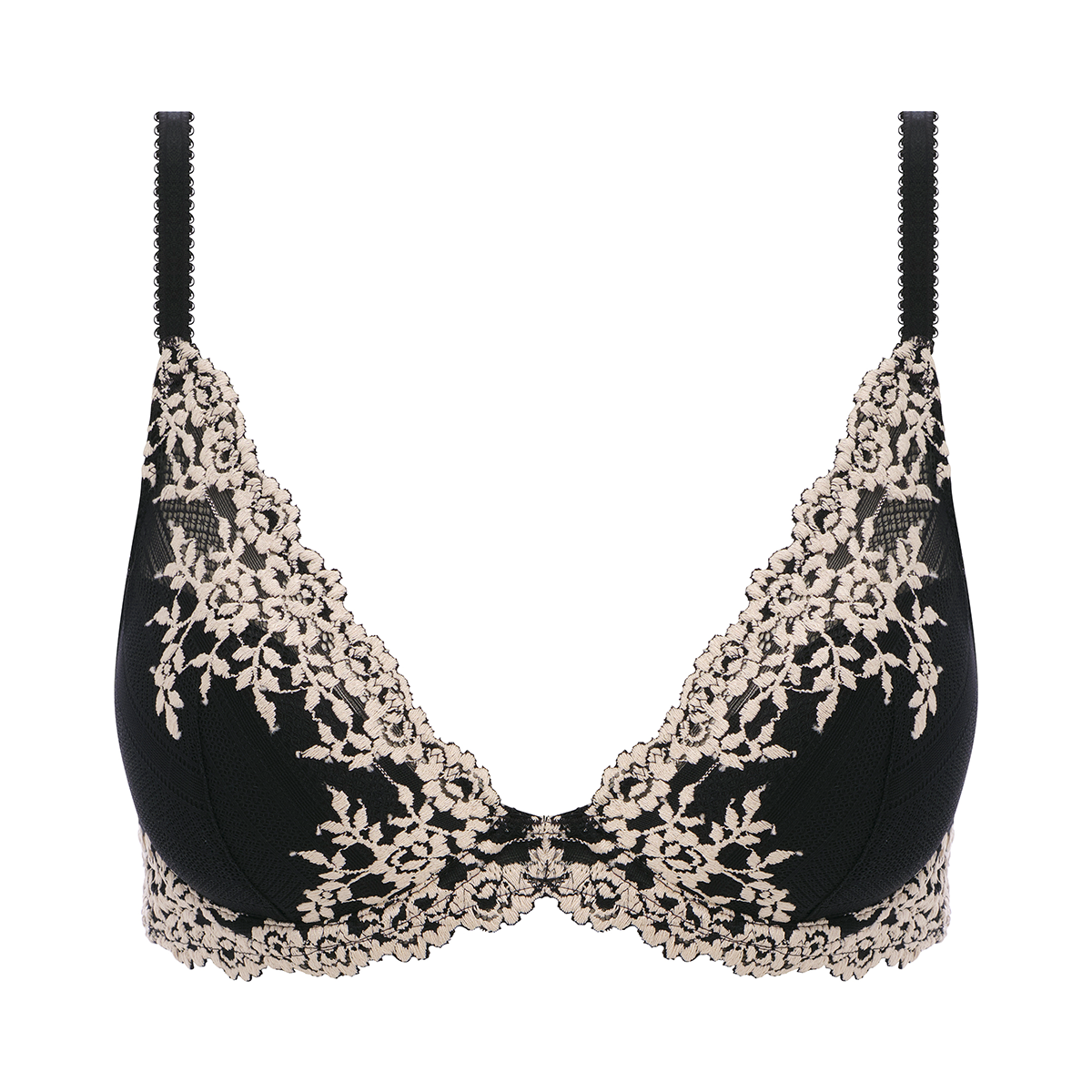 Wacoal Embrace Lace plunge BH, sort - WA853291 - BLK - Black