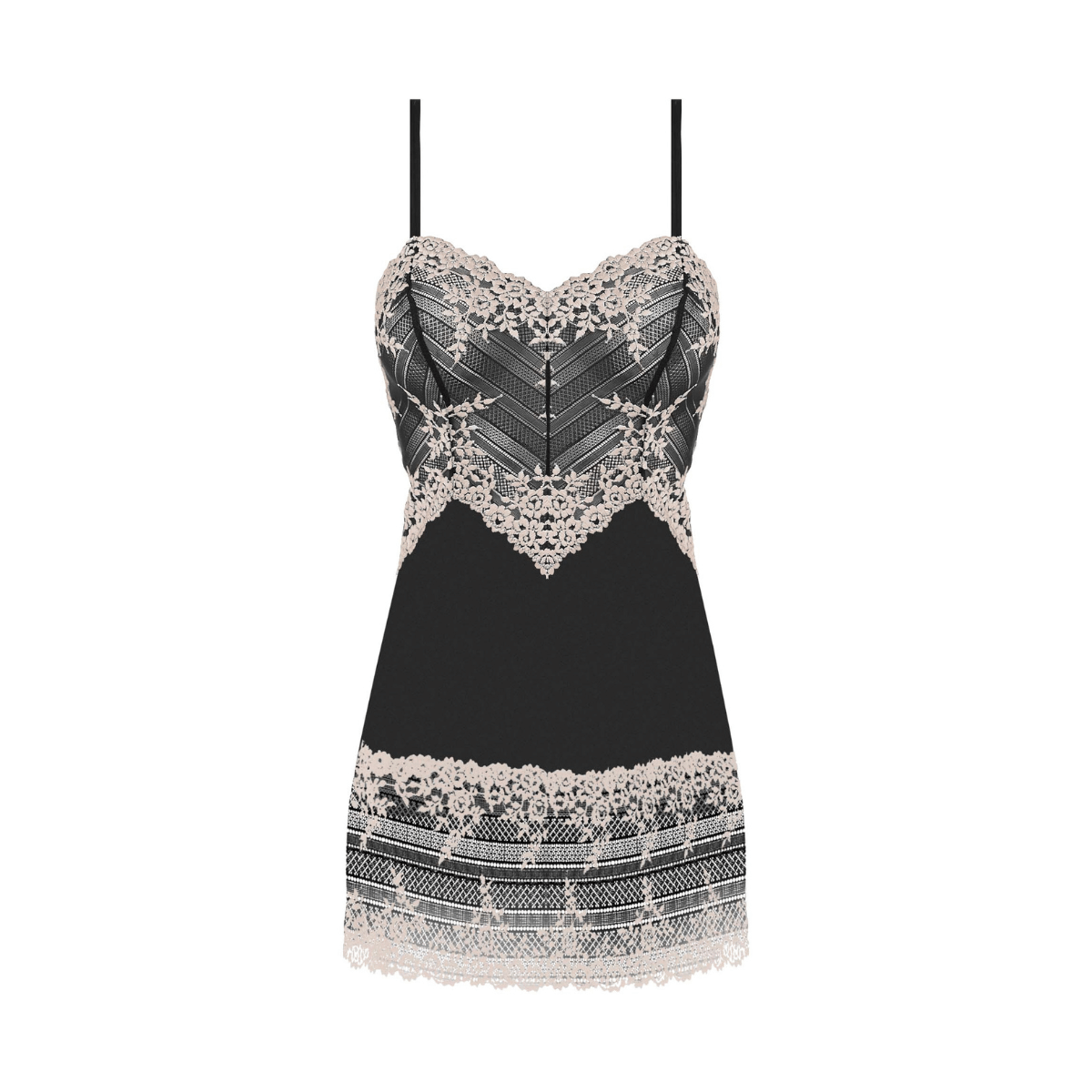 Wacoal Embrace Lace natkjole, sort - WA814191 - BLK - Black